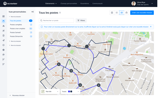 Poste vue Map