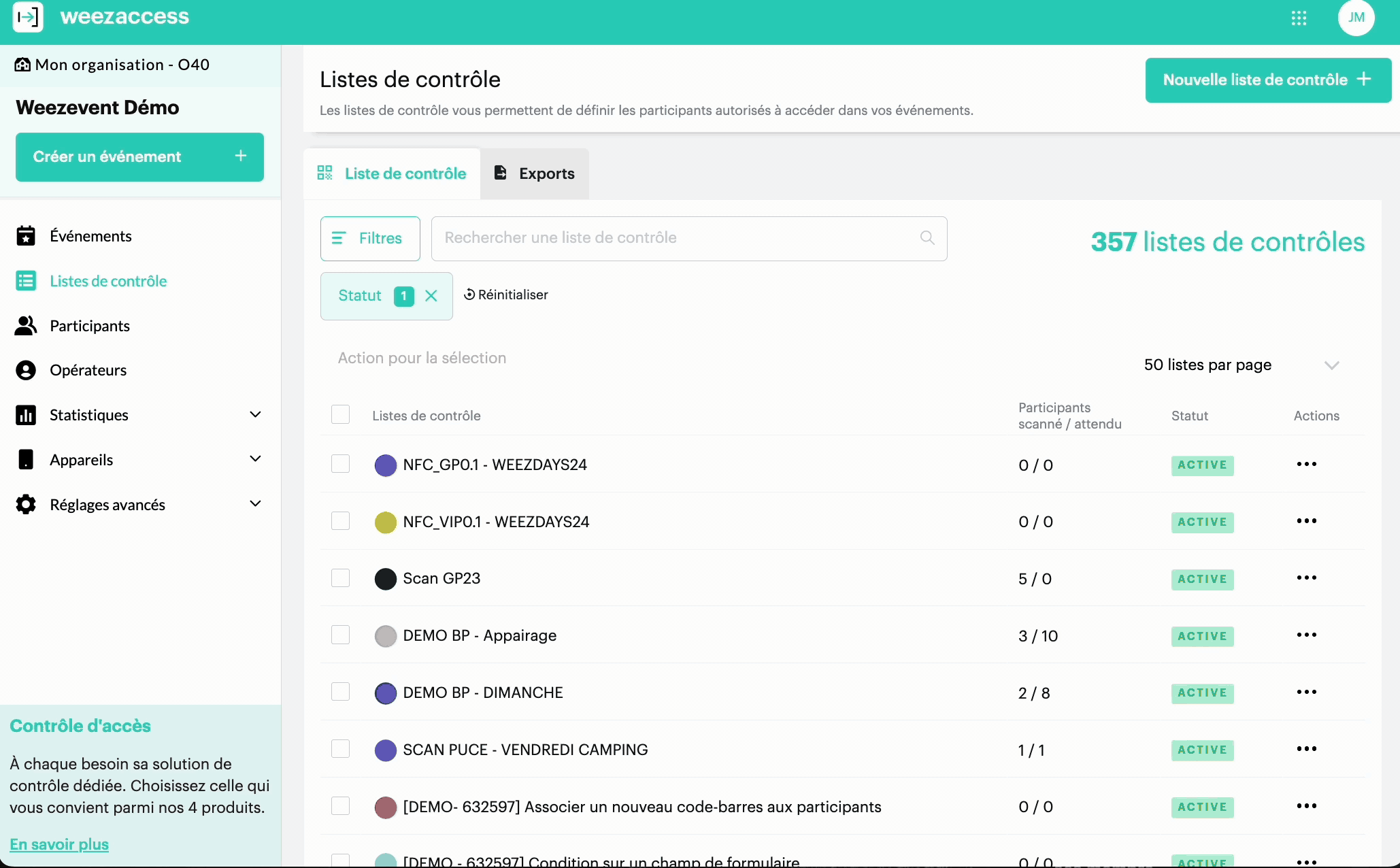 liste de contrôle