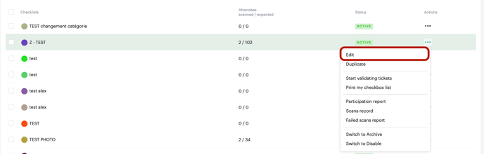 liste de controle EN