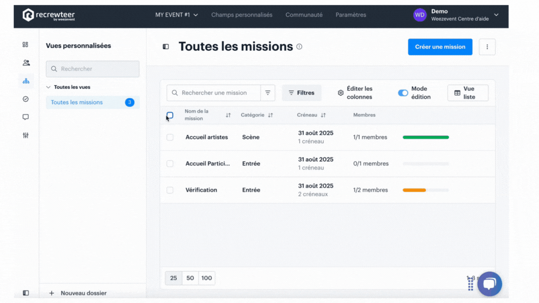 Ajouter des conditions daccès aux missions FR03