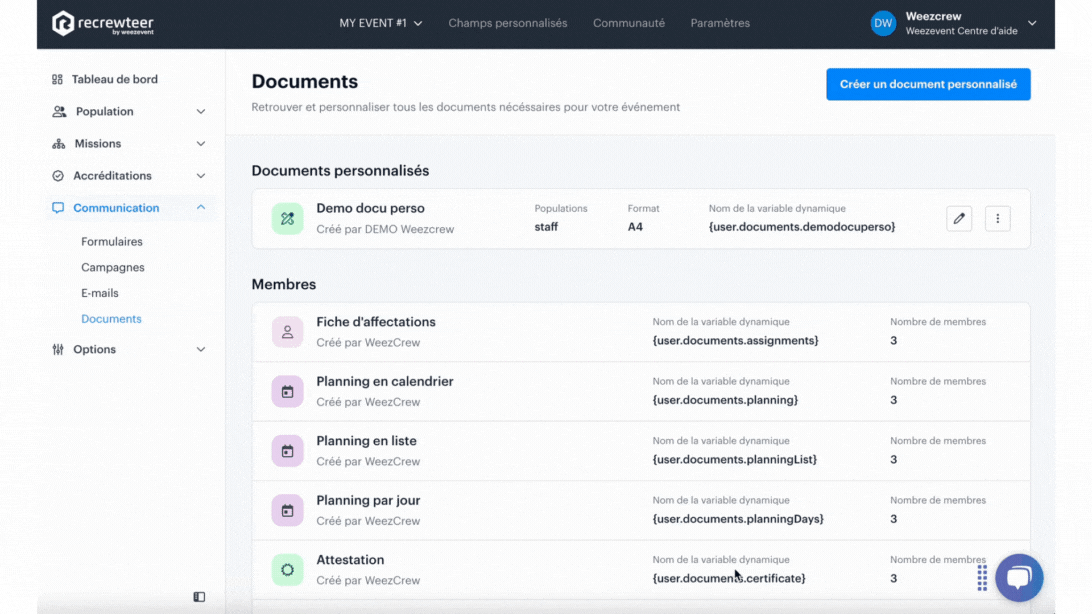 Créer et modifier un document personnalisé FR02