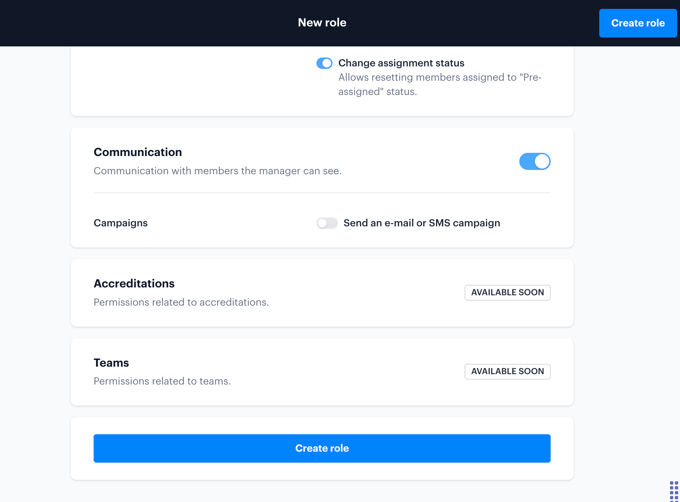 Créer un nouveau rôle dans le module Rôles et permissions  EN05