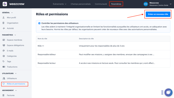 Créer un nouveau rôle dans le module Rôles et permissions  FR01