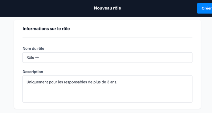 Créer un nouveau rôle dans le module Rôles et permissions  FR02