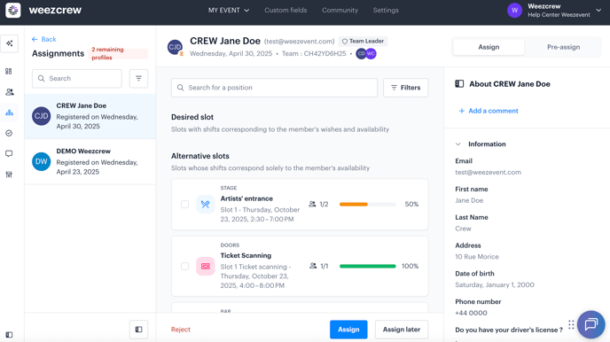Découverte du module Affectations EN