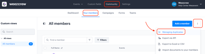 Détecter et gérer les doublons dans ma Communauté EN0