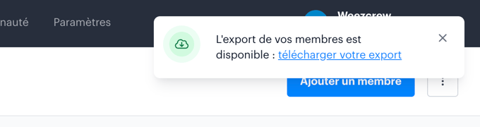 Exporter une liste de membres personnalisée FR04
