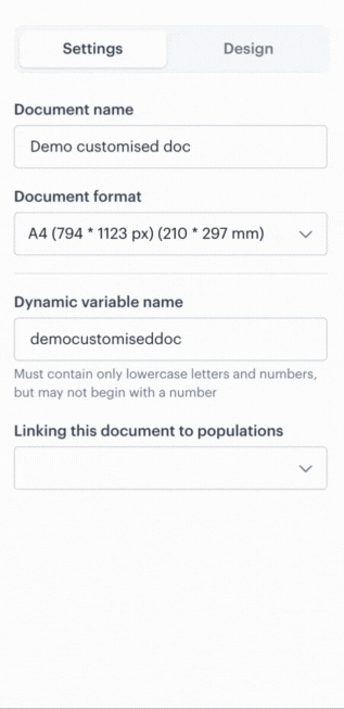 Lier un document personnalisé à une population EN-1