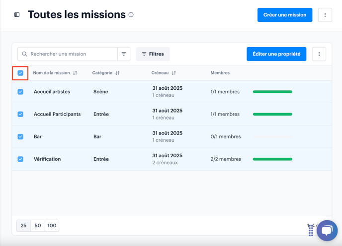 Modifier une propriété sur une ou plusieurs missions  FR02