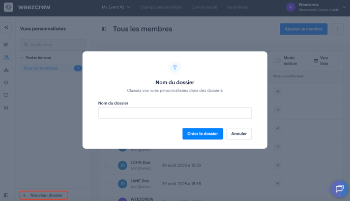 Organiser mes vues grâce à des dossiers FR