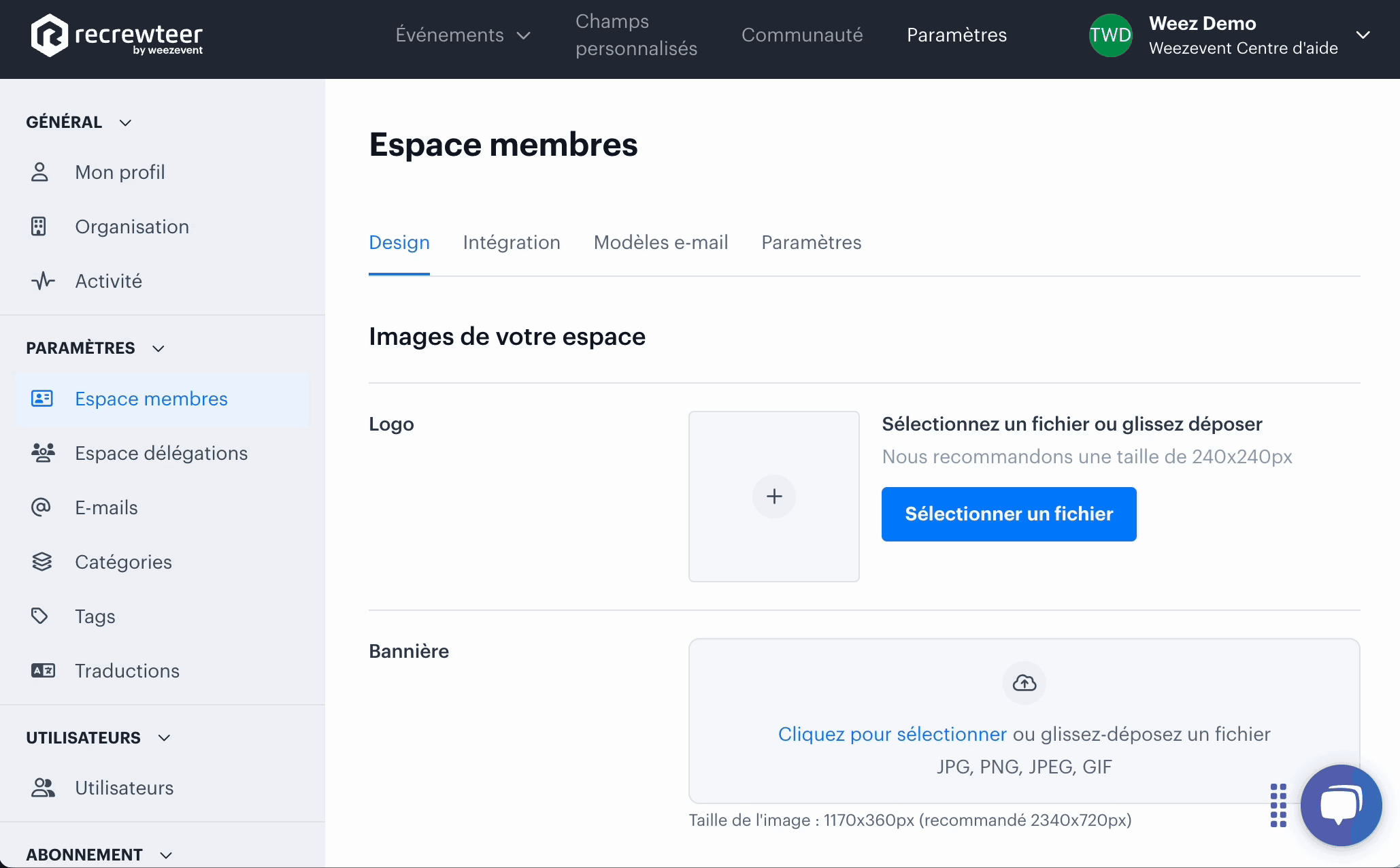 personnaliser lespace membre