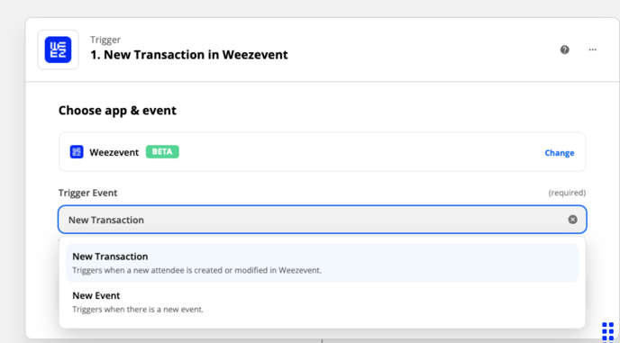 Intégrer Zapier à mon compte Weezevent EN06