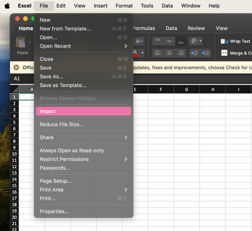 Ouvrir un fichier CSV sur Excel EN01