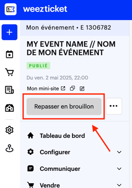 Procédure dannulation d’un événement FR01