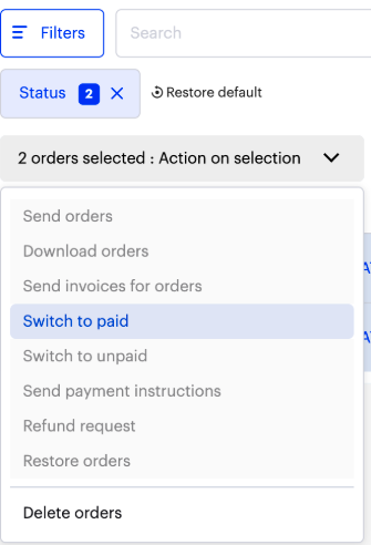 Transformer une reservation en payé EN03