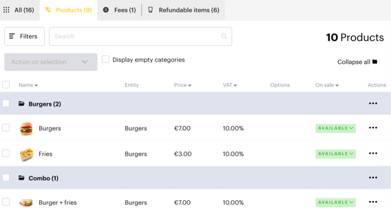 Créer et configurer un article cashless EN04