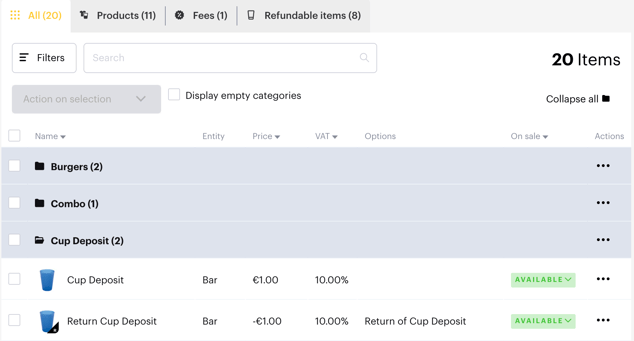 Créer et configurer un article cashless EN06