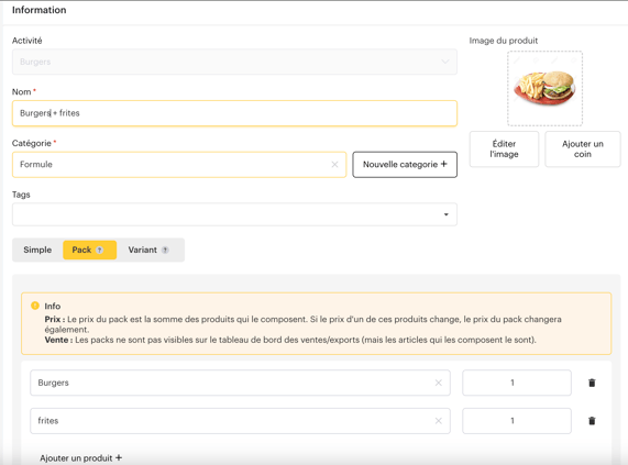 Créer et configurer un article cashless FR05