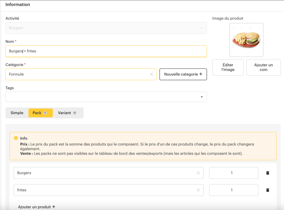 Créer et configurer un article cashless FR05