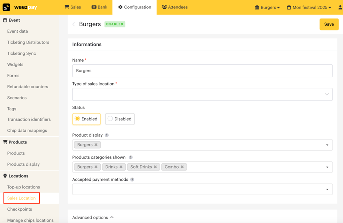 CRÉER ET CONFIGURER UN POINT DE VENTE CASHLESS  EN